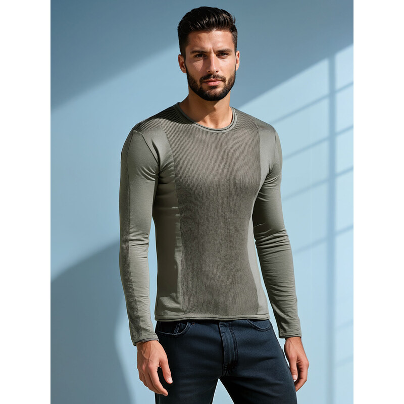 Pánský svetr DStreet khaki