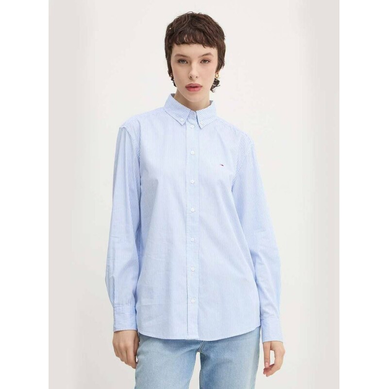 Tommy Jeans dámská modro-bílá košile 109099457