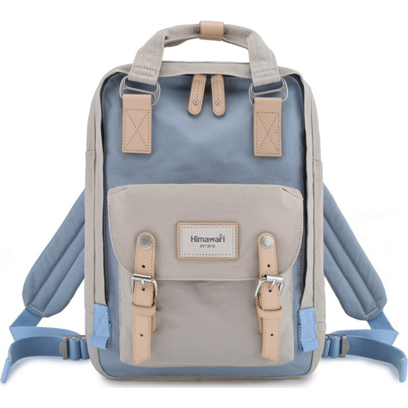 BASIC Himawari Béžovo-modrý stylový dámský batoh s přihrádkou na 102615926
