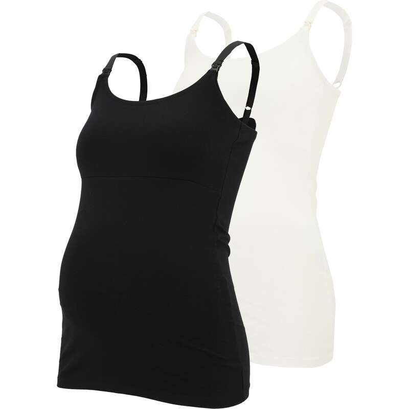 MAMALICIOUS Top MLKerrie černá / bílá