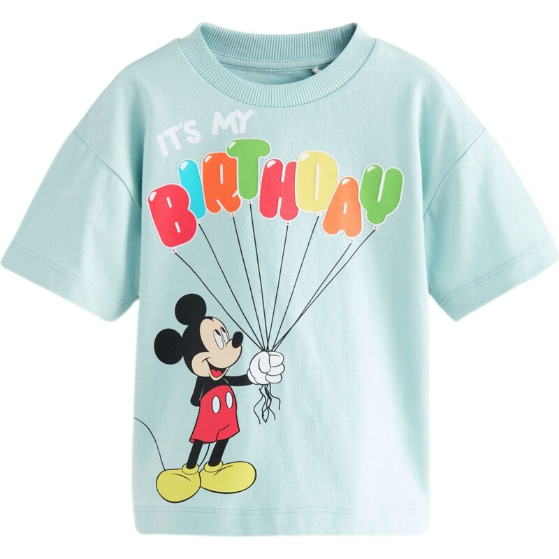 Next Tričko Mickey Mouse pastelová modrá / žlutá / červená /