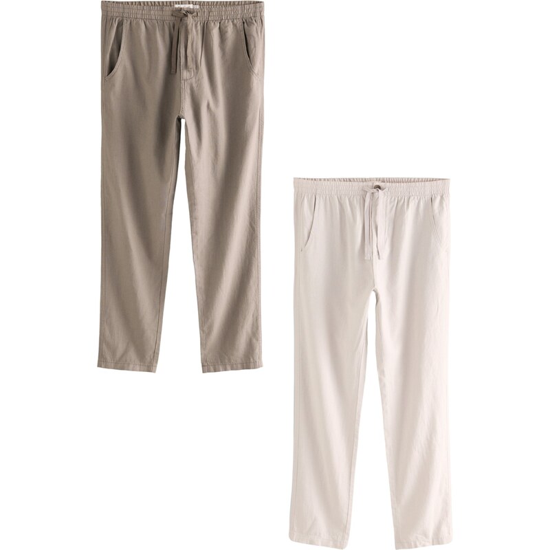 Next Chino kalhoty béžová / světle béžová