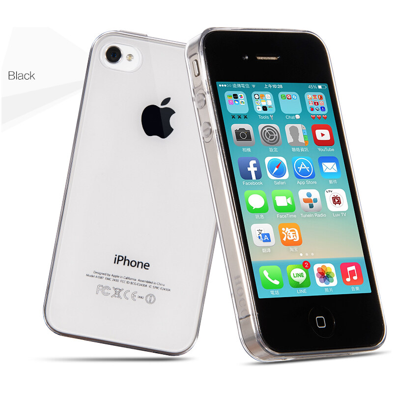 Pouzdro / kryt pro Apple iPhone 4 / 4S - Hoco Jelly Skin, Black