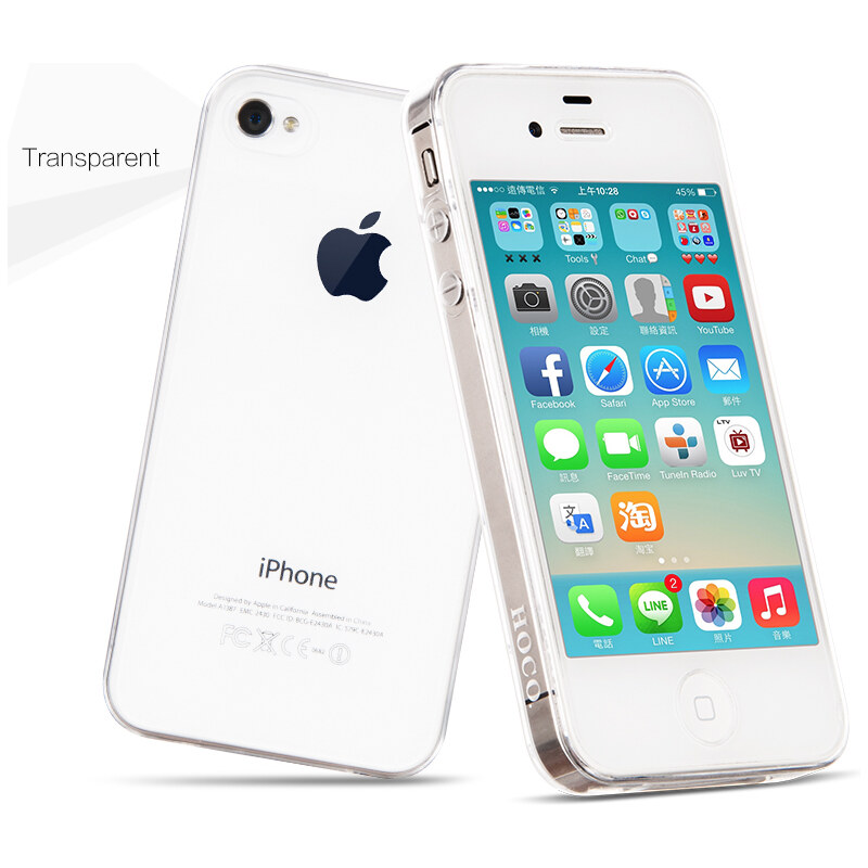 Pouzdro / kryt pro Apple iPhone 4 / 4S - Hoco Jelly Skin, transparentní