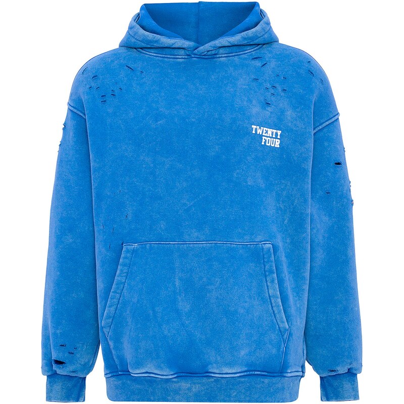 VAMOS CLO Mikina královská modrá / offwhite