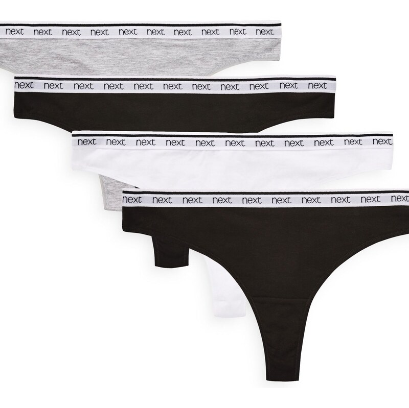 Next Tanga šedá / černá / bílá
