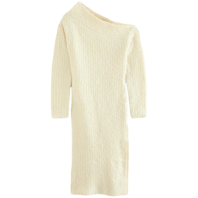 Next Úpletové šaty bílá