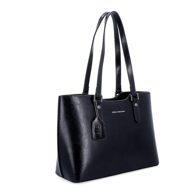 Elegantní kožená kabelka na rameno Famito NB 0104 C černá 102645948