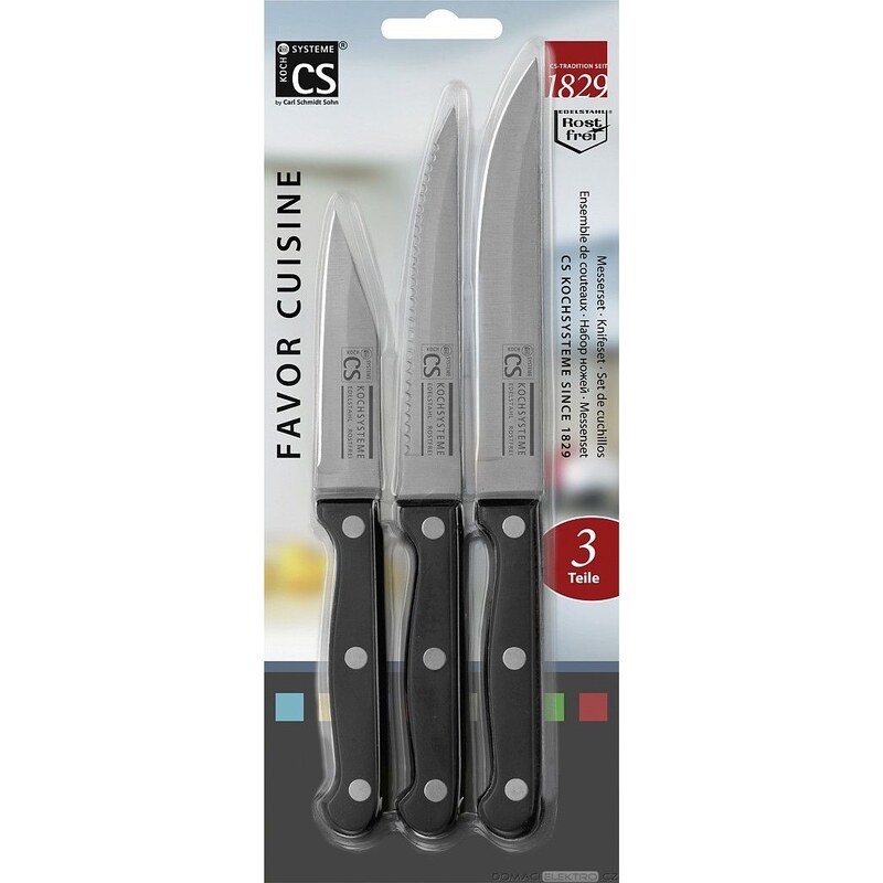 Nůž kuchyňský - sada 3 ks FAVOR CUSINE CS SOLINGEN CS-004576