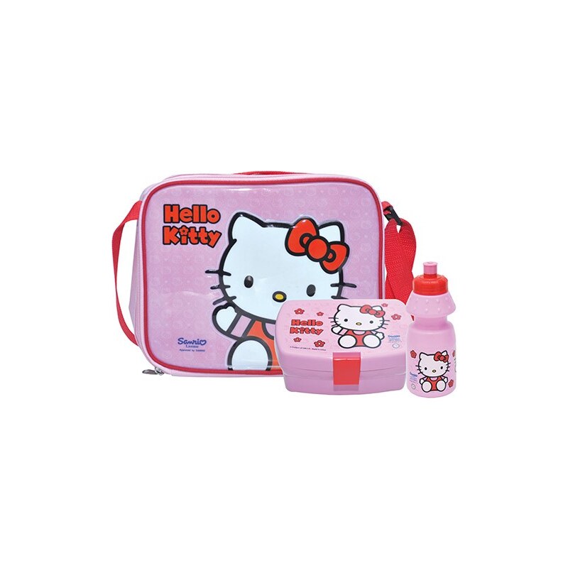 Svačinový box a láhev v tašce s motivem Hello Kitty ProGarden KO-753311