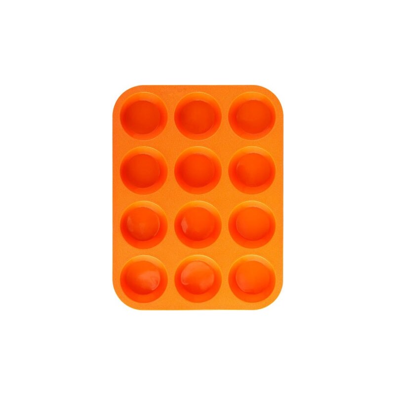 Forma na muffiny 12 ks silikonová, oranžová RENBERG RB-3663oran