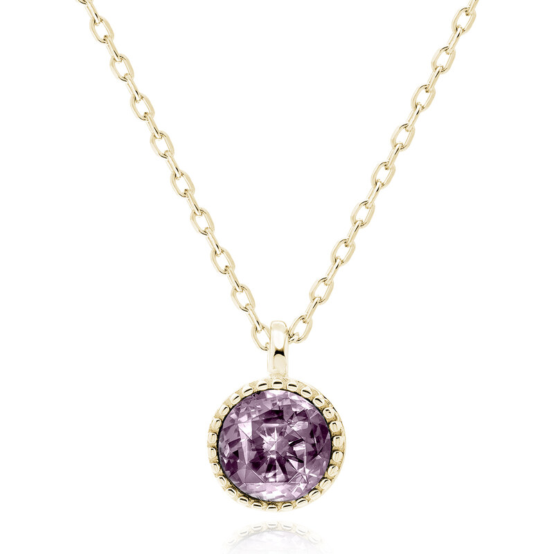 LUNICA Stříbrný náhrdelník AMETYST GOLD 102656155
