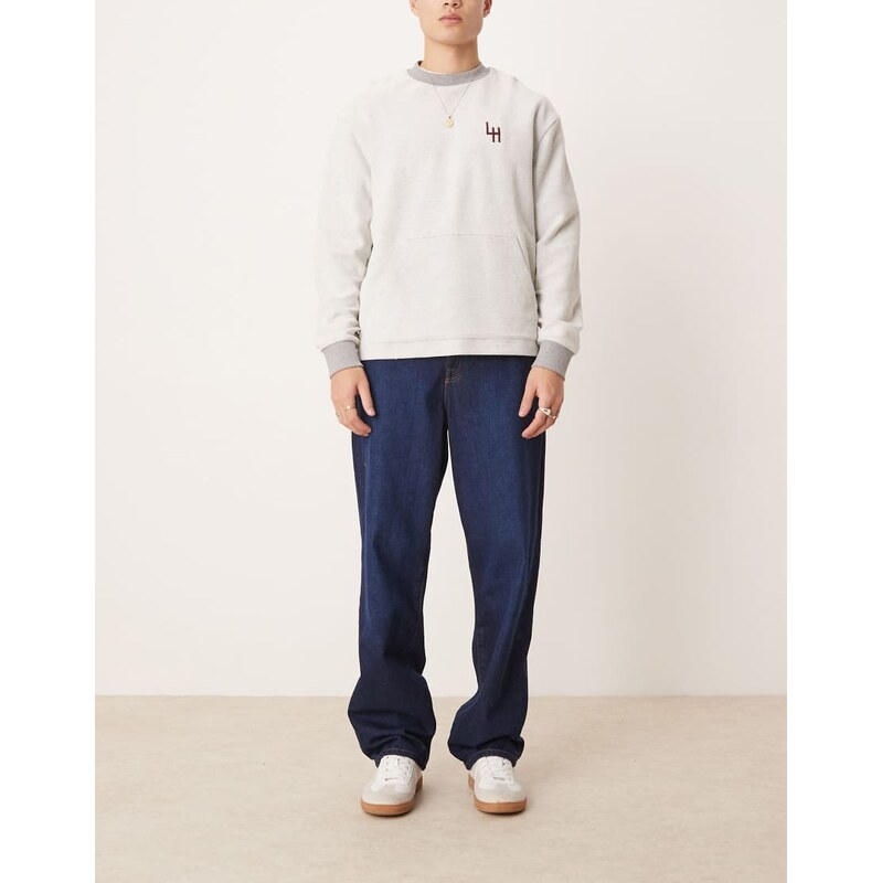 ASOS DESIGN baggy jeans in dark wash blue