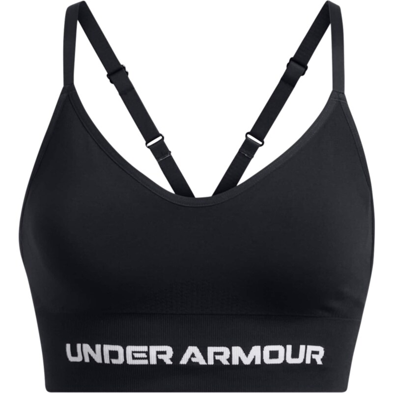 UNDER ARMOUR Sportovní podprsenka Vanish Seamless černá / bílá