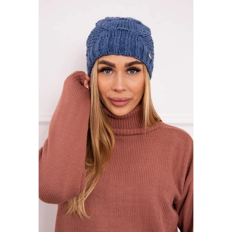 Kesi marka niezdefiniowana Fleecová čepice Carolina K243 denim 102673829