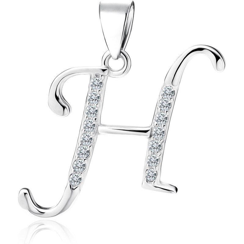 LUNICA Stříbrný přívěsek PÍSMENO H 102673545