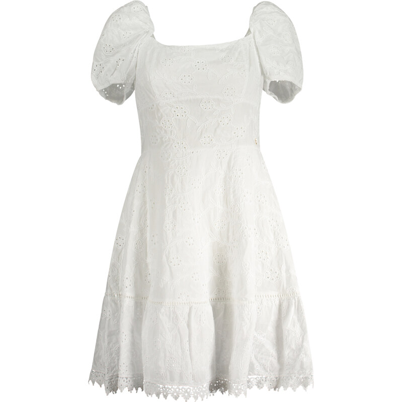 GUESS JEANS SHORT DRESS WOMEN WHITE