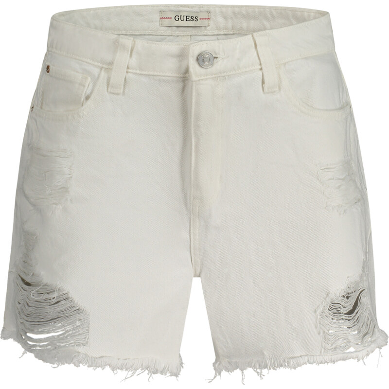 GUESS JEANS Dámské bílé džínové kraťasy GUESS