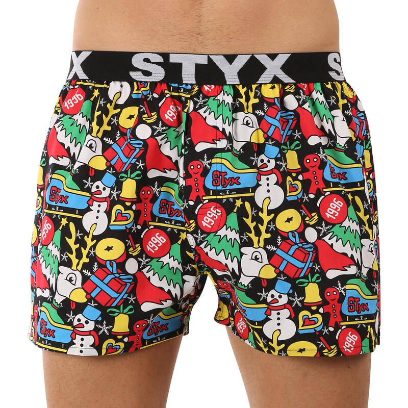 Pánské trenky Styx art sportovní guma Vánoce (B1258)