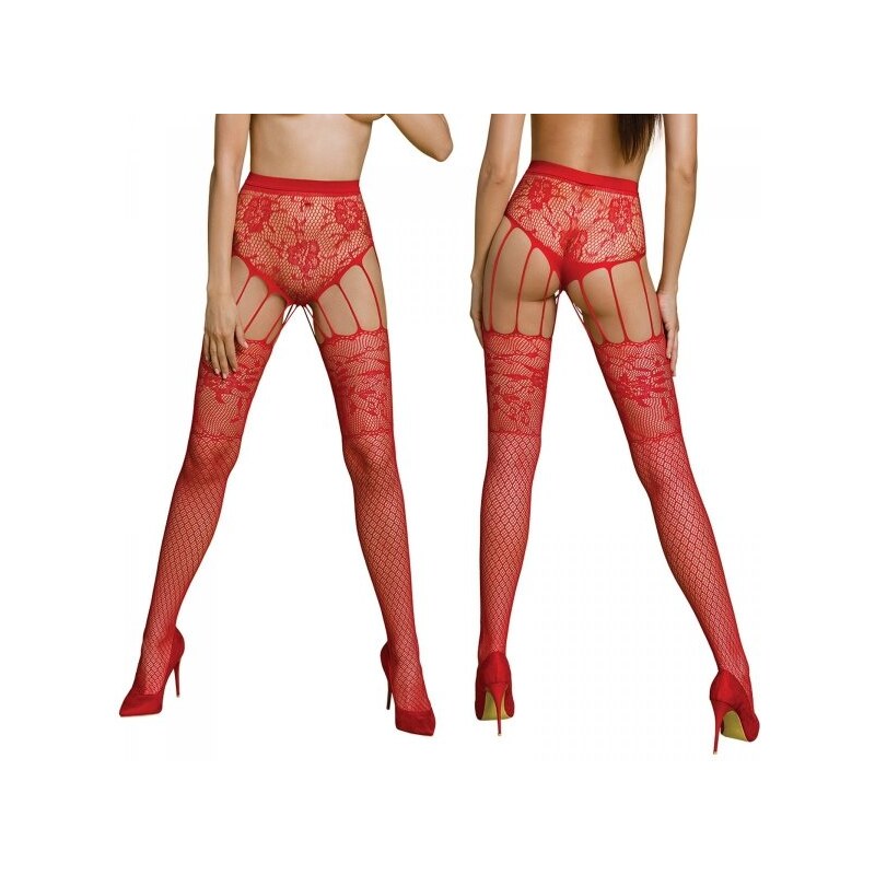 Punčochy Passion ECO S004 red - stocking