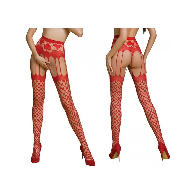 Punčochy Passion ECO S009 red- stocking