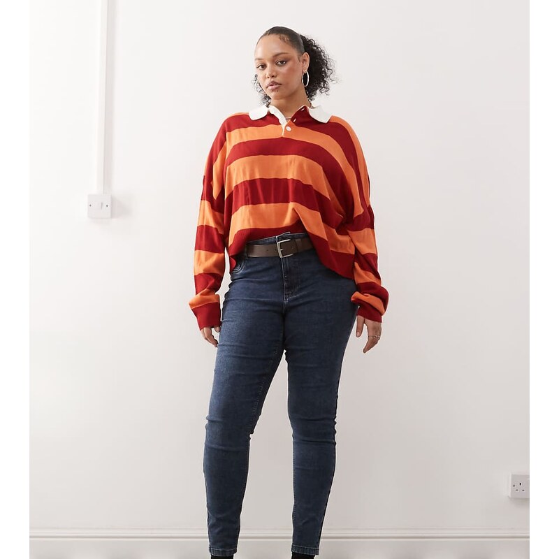Noisy May Curve skinny jeans in dark blue 107044216