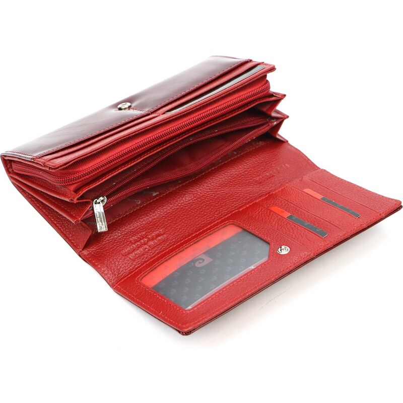 Dámská kožená peněženka Pierre Cardin 02 LEAF 106 vínová 68040539