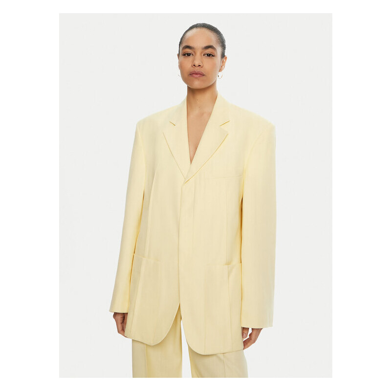 Žluté sako JACQUEMUS v regular fitu