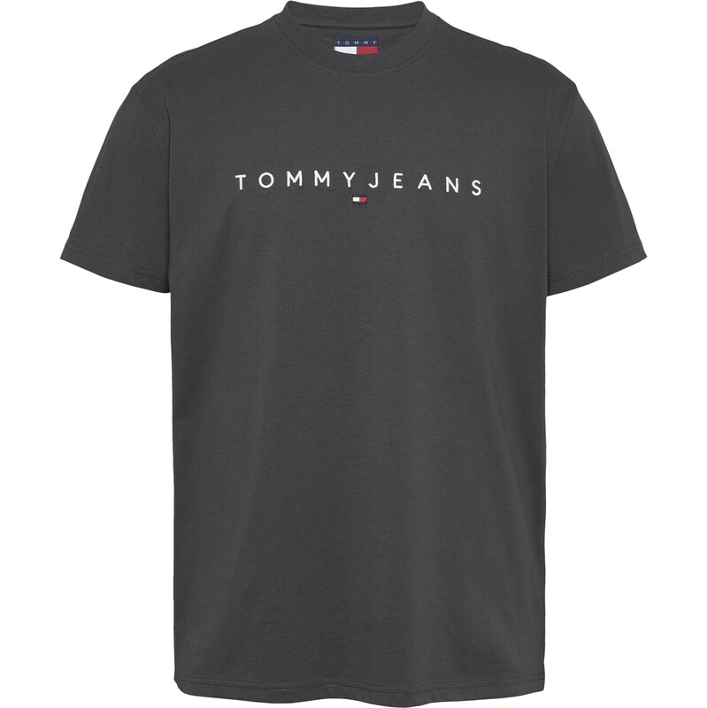 Tommy Jeans Tričko grafitová / bílá