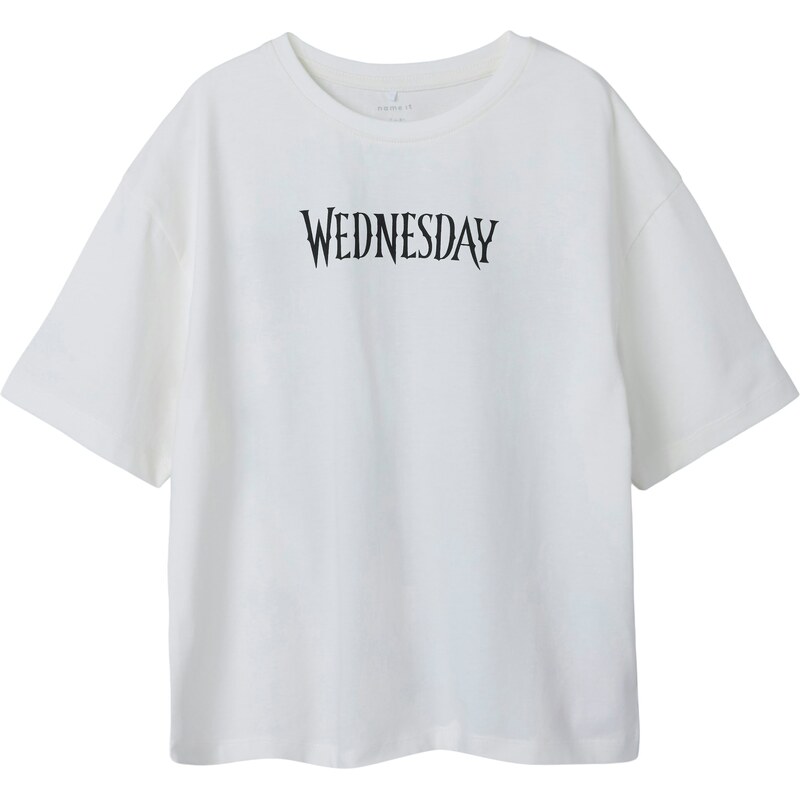 NAME IT Tričko Dyp Wednesday safírová / fialová / černá / bílá