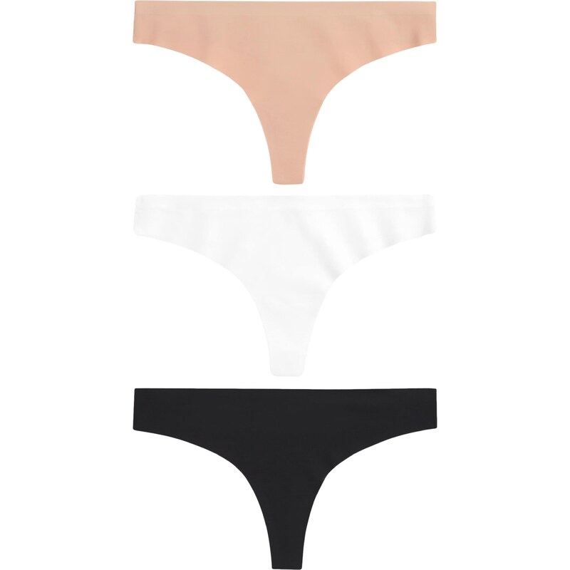 Next Tanga béžová / vínově červená / černá
