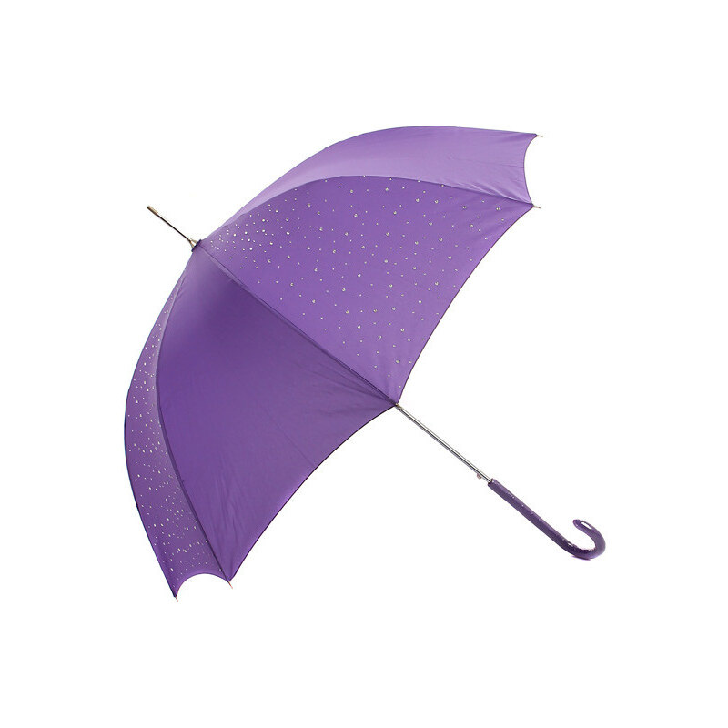 TopMode Stylový vystřelovací deštník s kamínky fialová