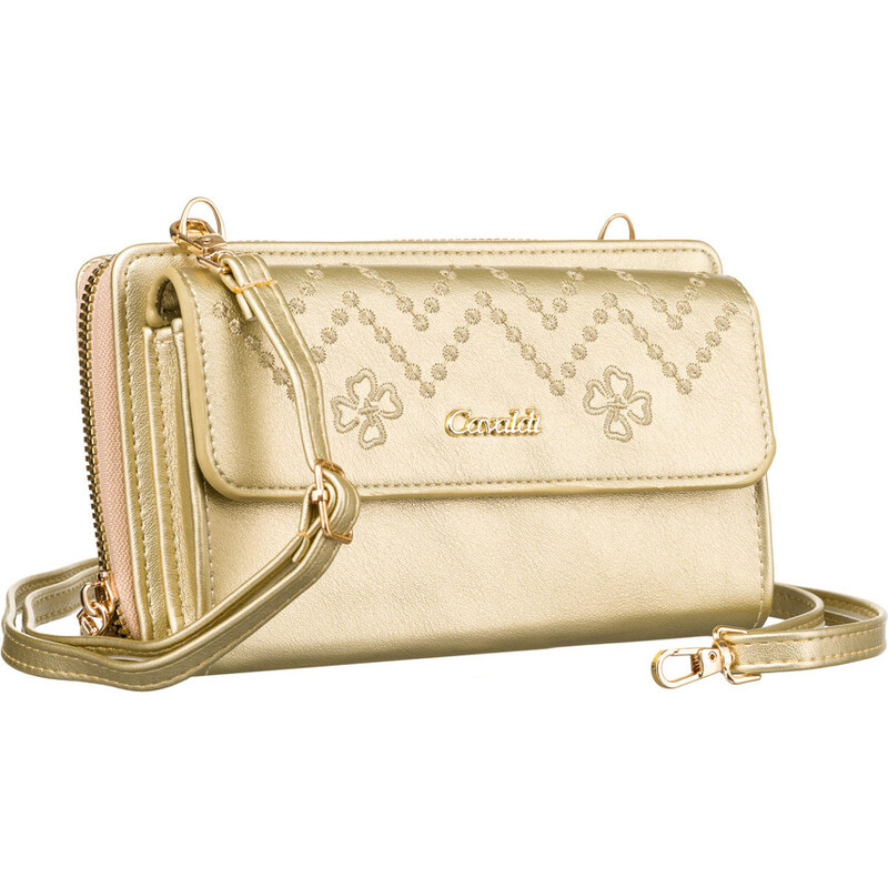 BASIC 4U Cavaldi Zlatá peněženka s popruhem M750 93851285