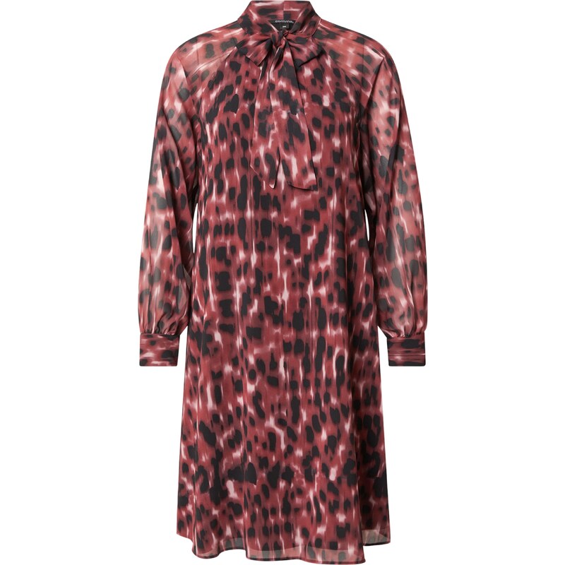 COMMA Šaty burgundská červeň / černá / offwhite 104839626