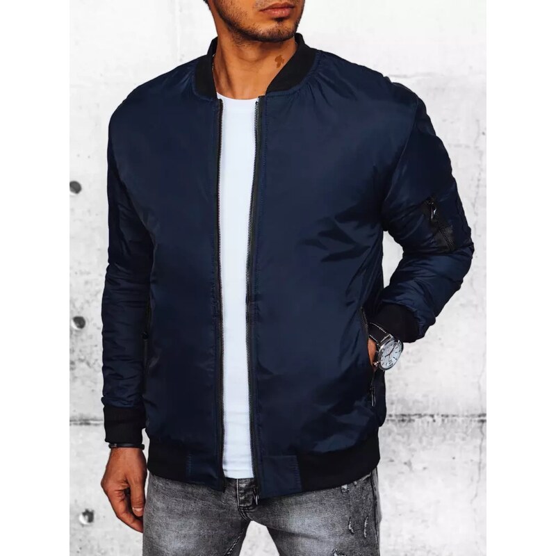Pánská bunda bomber jacket tmavě modrá Dstreet