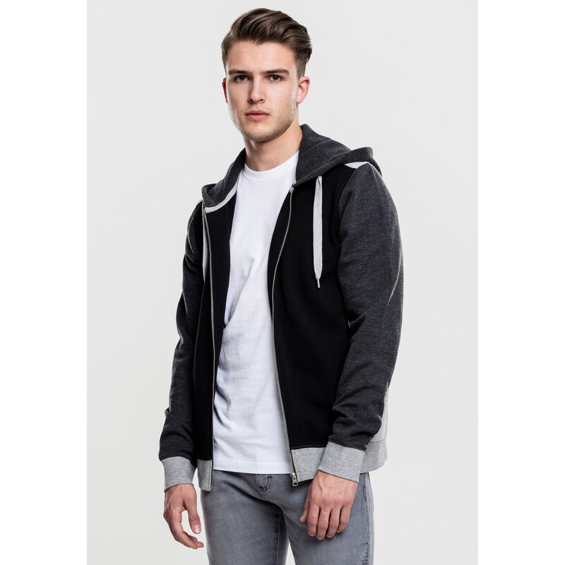 Urban Classics Pánská tříbarevná mMikina na zip