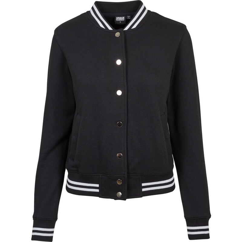 Urban Classics Dámská College Sweat Jacket blk/blk