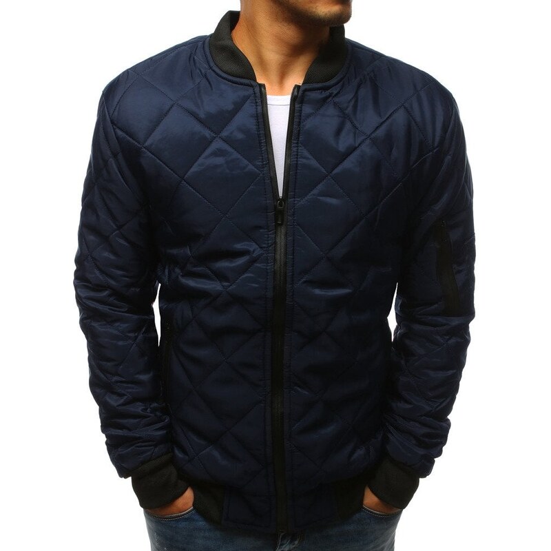 Pánská bunda prošívaná bomber jacket tmavě modrá Dstreet