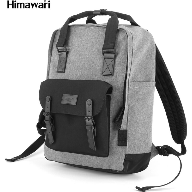 BASIC Himawari Prostorný šedo-černý batoh s kapsou na notebook Šedá 102778430