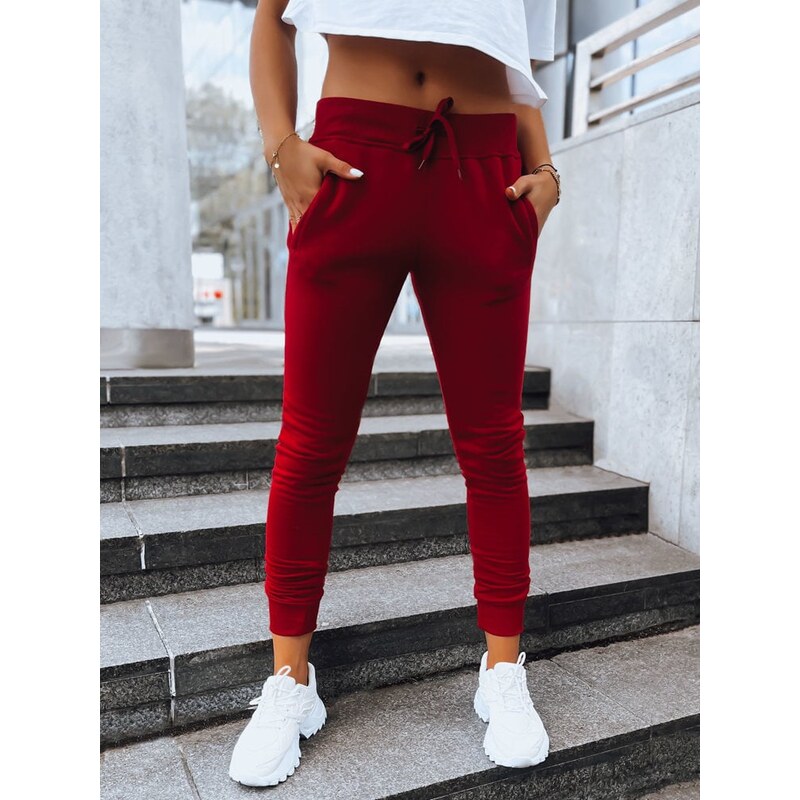 DStreet Dámské tepláky FITS vínové 102801459