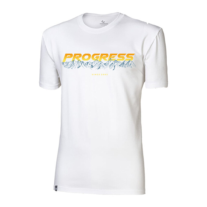 Pánské bambusové triko PROGRESS Barbar Sunset bílé