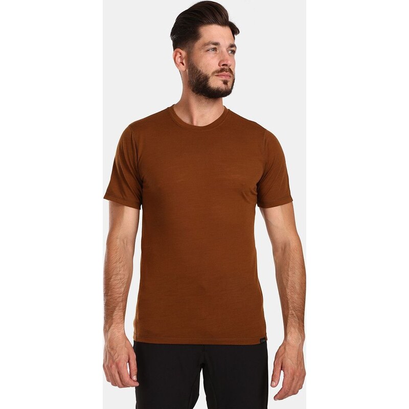 Pánské merino triko KILPI Sloper hnědé