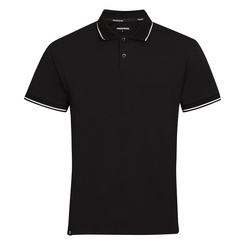 Pánská bambusová polokošile PROGRESS Original Polo Bambus černá