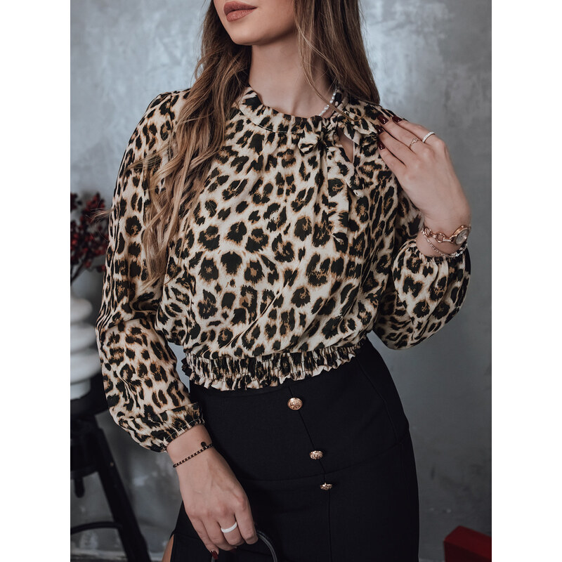 BASIC Dámská halenka s leopardím vzorem SAVANATOP RY2711