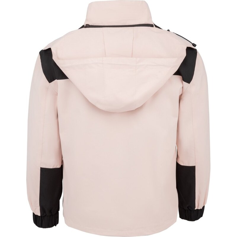 Lee Cooper Men's Windproof Hooded Padded Long Sleeve Waterproof Jacket Light pink
