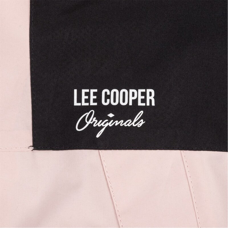 Lee Cooper Men's Windproof Hooded Padded Long Sleeve Waterproof Jacket Light pink