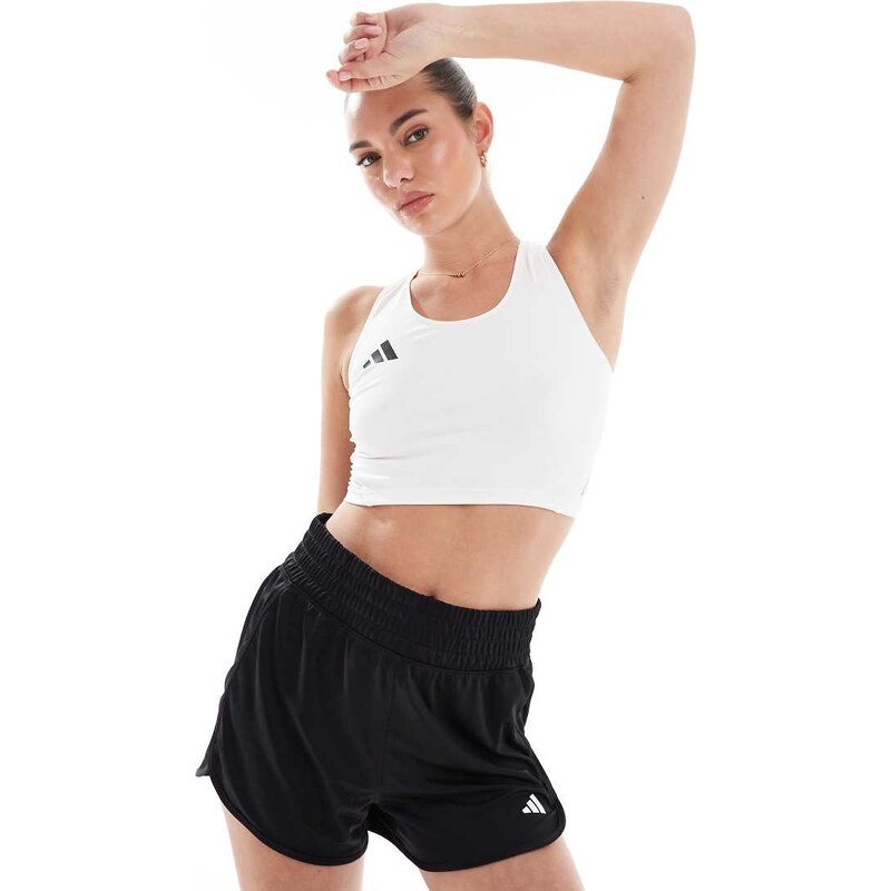 adidas performance adidas Running Adizero tank in white 102824956