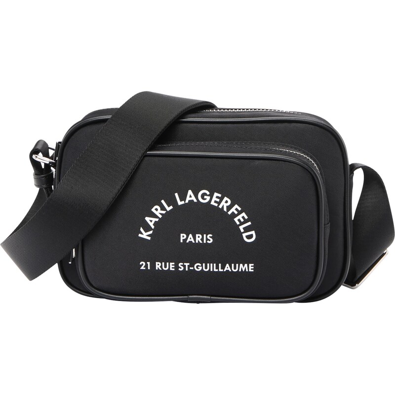 Karl Lagerfeld Taška přes rameno Rue St-Guillaume černá / bílá