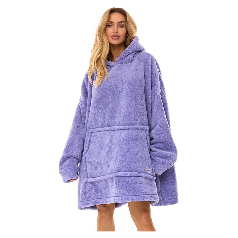 L&L Maxi mikina Hoodie fialová 102353436