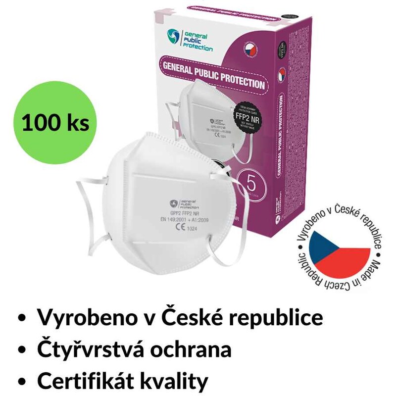 General Public Protection Respirátor FFP2 NR (CE) 100 ks 102855968